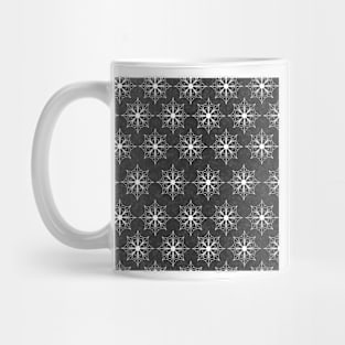 Snowflake Flower Pattern - Dark Gray Mug